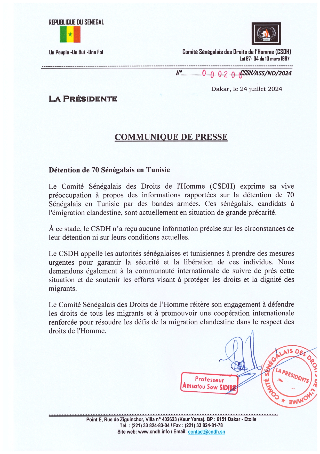 CP 70 migrants en Tunisie