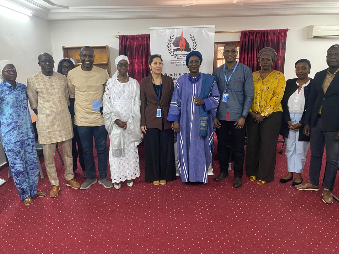 Rencontre entre la CNDH-S et le Bureau des Nations Unies de l'État de droit et des Institutions chargées de la sécurité.