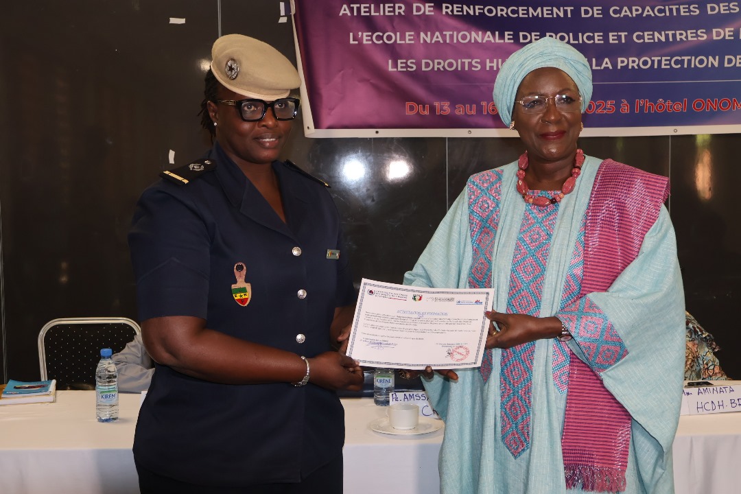 Clôture de l’atelier de formation : vers une meilleure intégration des droits humains dans la formation policière.