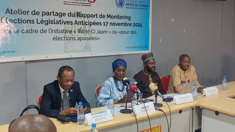 Atelier de validation du rapport de monitoring des élections législatives anticipées du 17 novembre 2024